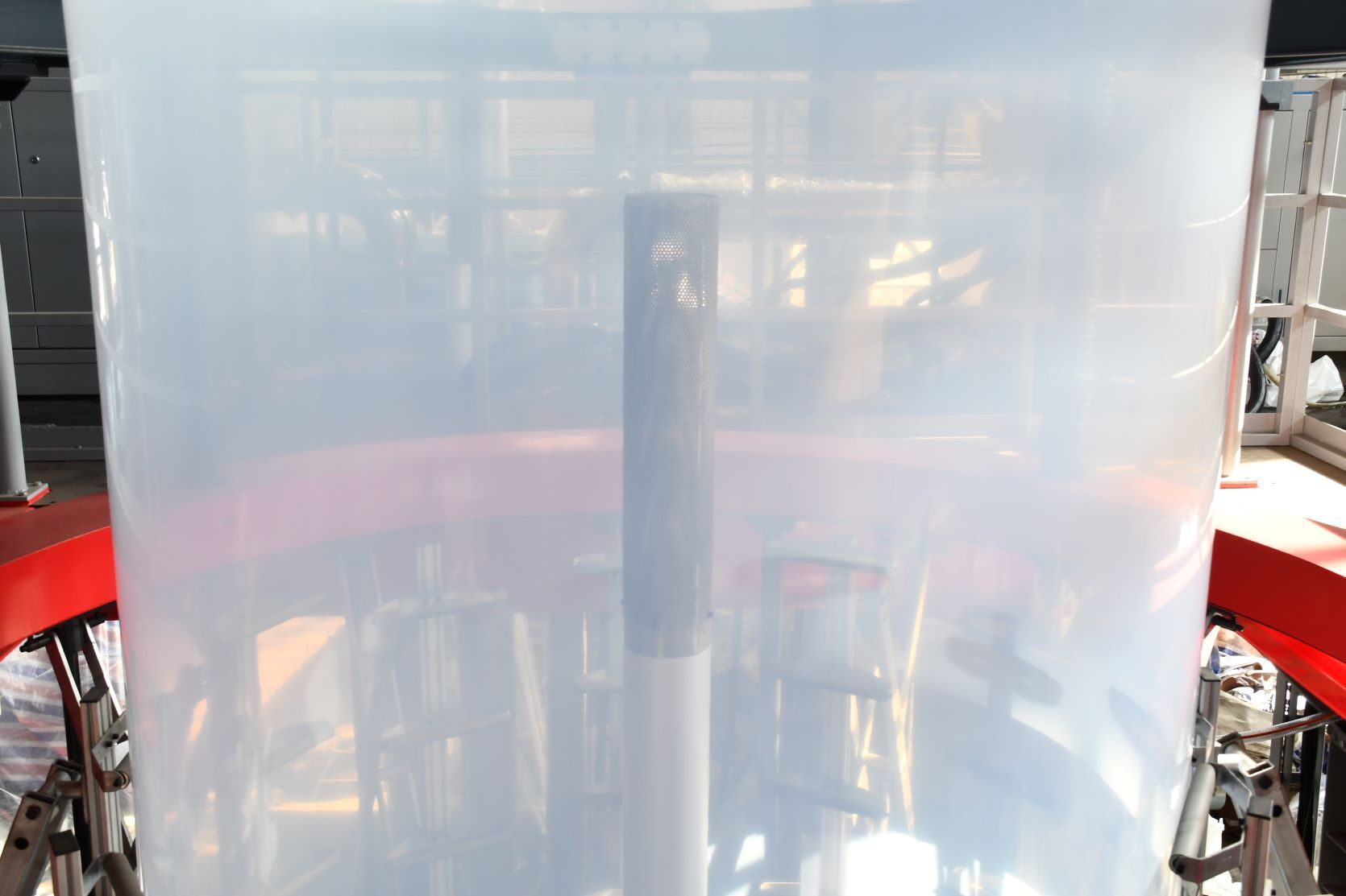 五层共挤薄膜吹膜机组带在线纵向拉伸装置的自动风环