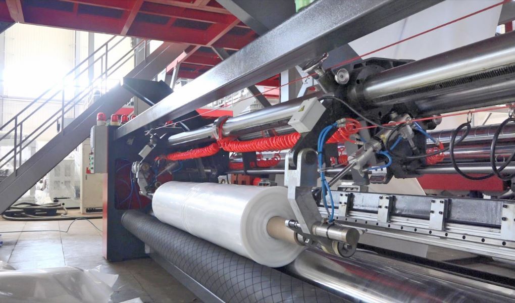 五层16米农膜吹膜机组的全自动收卷机