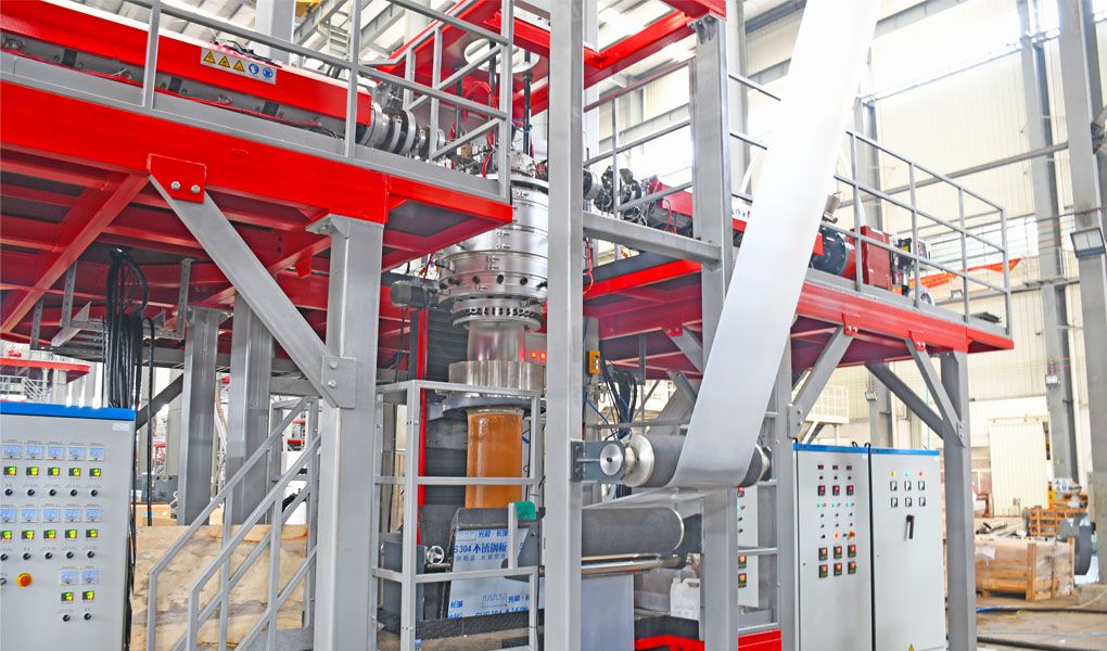 五层POF热收缩膜吹膜机组的膜路