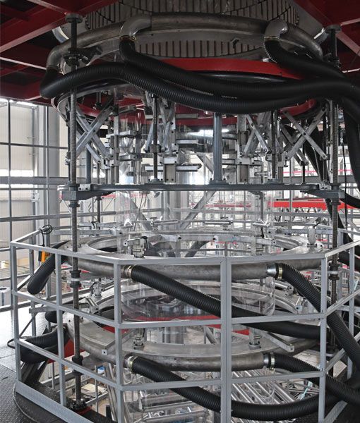 五层POF热收缩膜吹膜机组的第二膜泡冷却系统