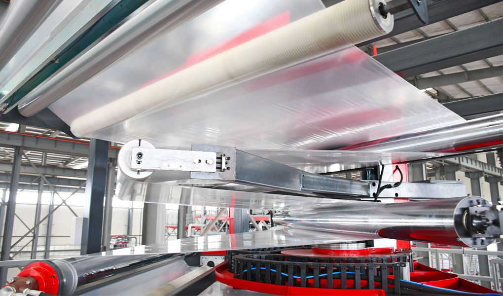 Five-layer 2.7-meter POF machine rotating haul-off unit