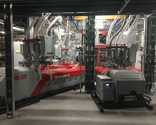 五层共挤POD吹膜机组的多级双向冷却风环