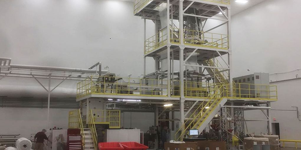 Five-layer blown extrusion stretch film machine M5B-1500Q-C complete unit