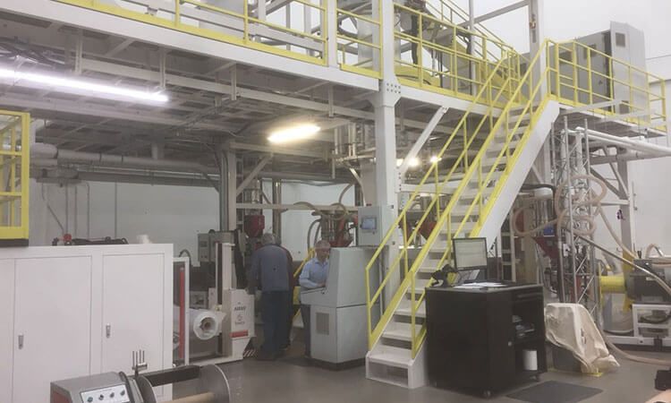 ClassicX Series-Blown Film Extrusion Line (Air-cooling)-3, 5 Layer Blown Extrusion Non-barrier Stretch Film Machine Successful Case - USA 5 Layer Blown Film Machine M5B-1500Q-C