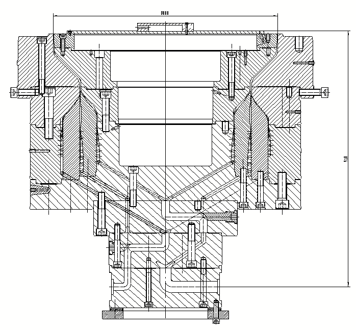 “模口”直径800mm的三层共挤自粘保护膜模头