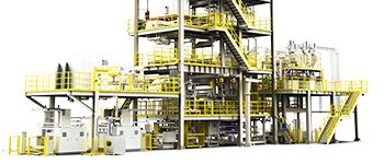 Jinming had successfully developed 9-layer co-extrusion multi-bubble blown film line for production of high barrier film