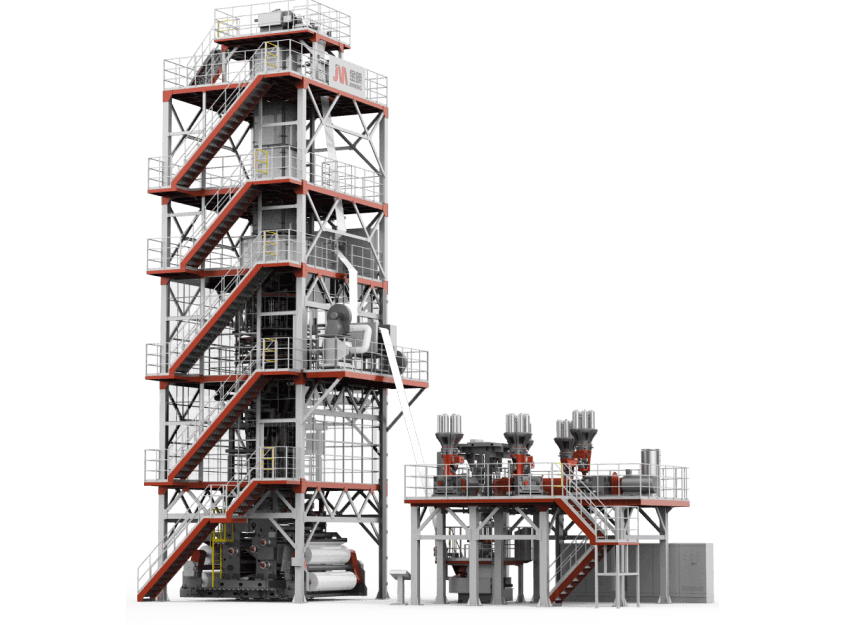 ClassicX系列-薄膜吹塑多泡管法机型-POF热收缩膜吹塑机组的整机